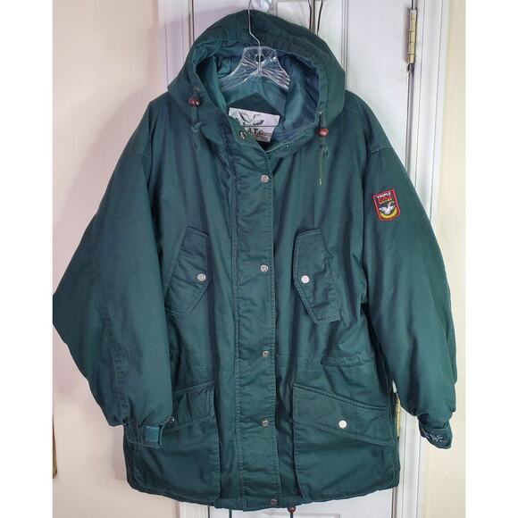 Triple Fat Goose Parka Womens Small Green Duck Down Hooded Puffer Heavy Coat - Picture 1 of 14